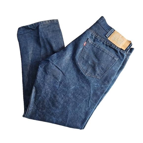 Levi's Jeans Men's W38 L32 501 Dark Wash 8% Metallic Thread PC9-00501-2749 - Picture 4 of 16